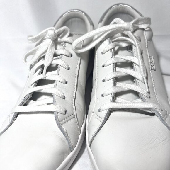 Keds Softerrra WH65949 Women's Leather Sneakers-Lace Up-9-White/Silver-Classic - Picture 5 of 16